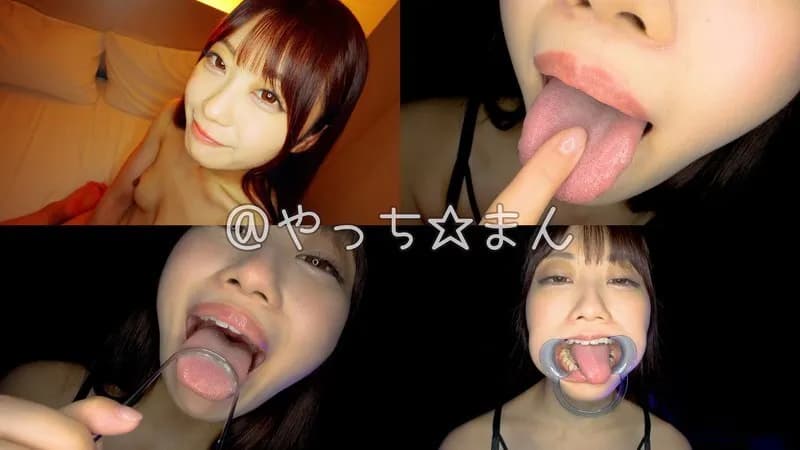 H_1651Y00266A Personal shooting  Kasagi Ichika's oral observation: She brushes her tongue, sucks her fingers, and shows her mouth with a mouth opener while writhing in pleasure