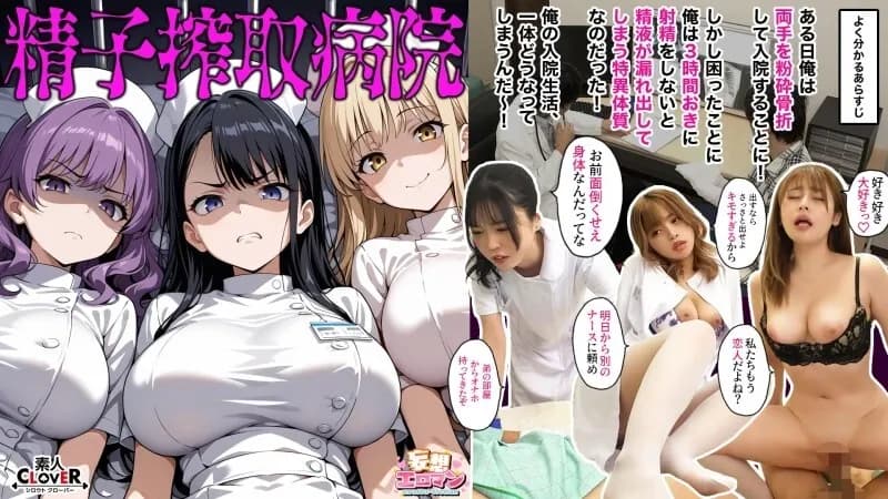 STCVS-024 Sperm Extraction Hospital  ① Cold sex with a sulky, sharp-tongued, sadistic gal nurse ② Cheating with a foul-mouthed ex-yan nurse who has a boyfriend ③ Serious baby-making sex with a mentally unstable psychopathic nurse ☆ A sexual life where sp
